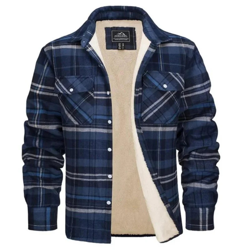 Herren Kariertes Fleecejacke | Freizeit Winterbekleidung