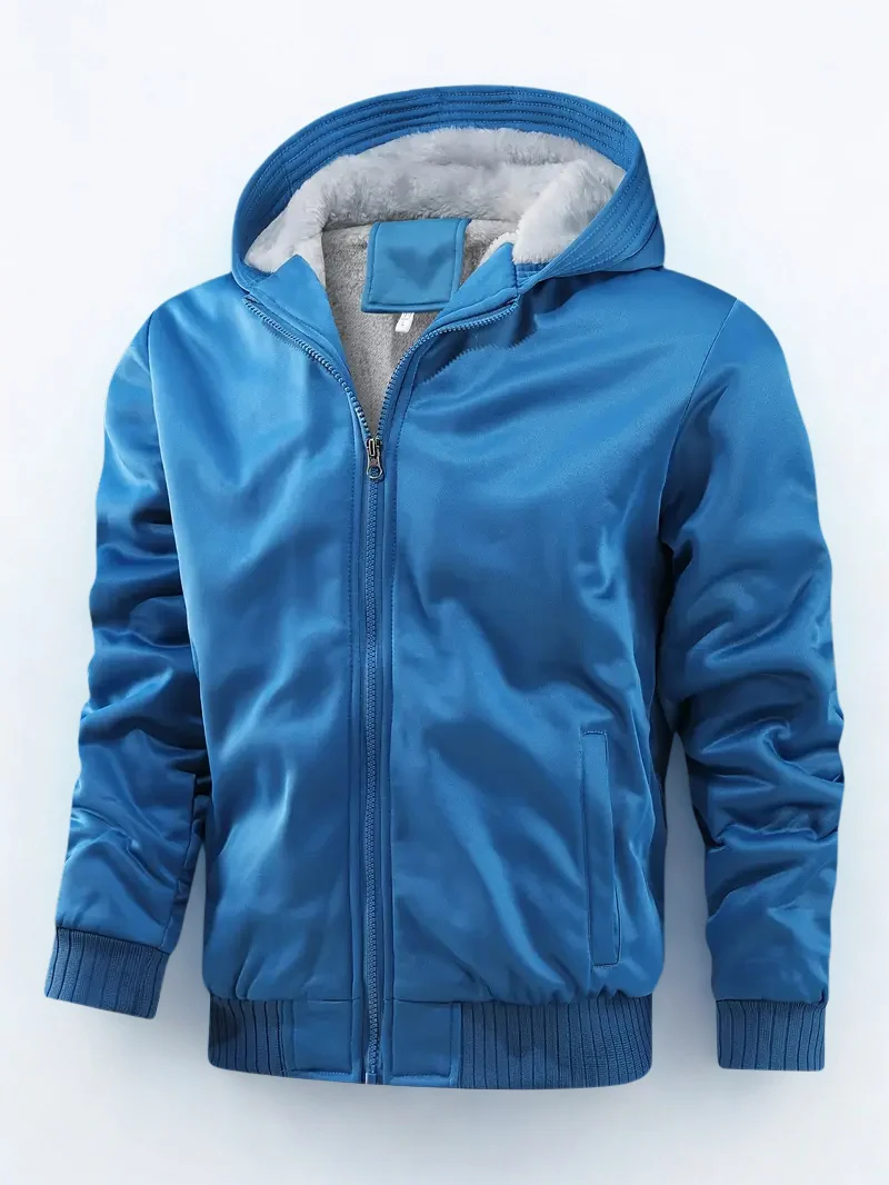 Herren Reißverschlussjacke mit Kapuze | Fleecefutter Langarm