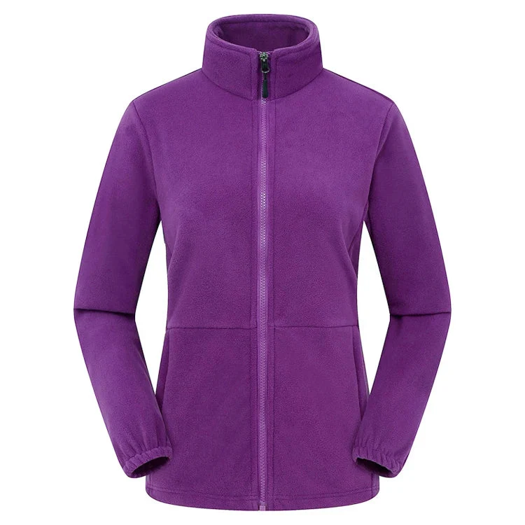Fleecejacke Damen Mit Reißverschluss | Weich Gefüttert Mit Stehkragen