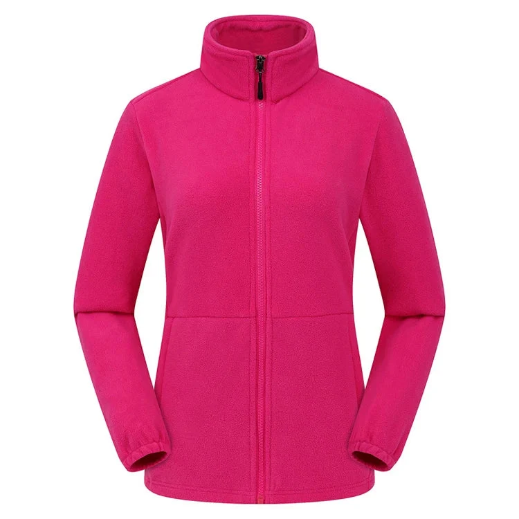 Fleecejacke Damen Mit Reißverschluss | Weich Gefüttert Mit Stehkragen