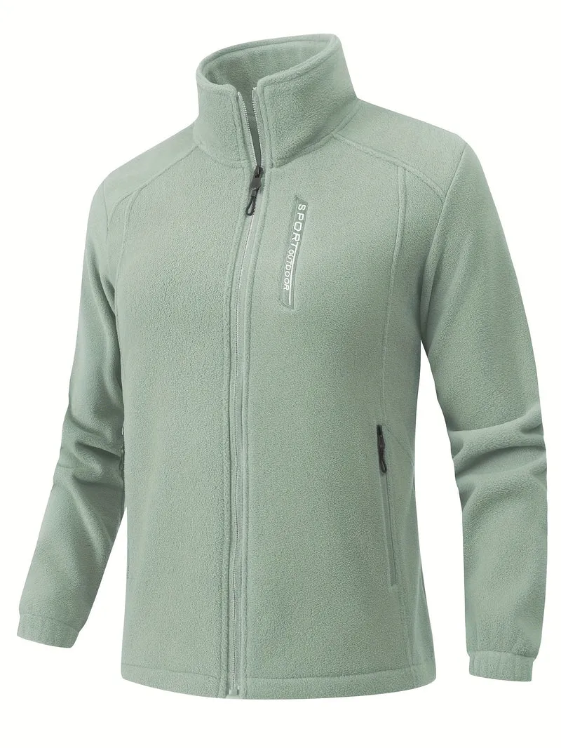 Fleecejacke Damen Mit Stehkragen | Reißverschluss Sportjacke Outdoor