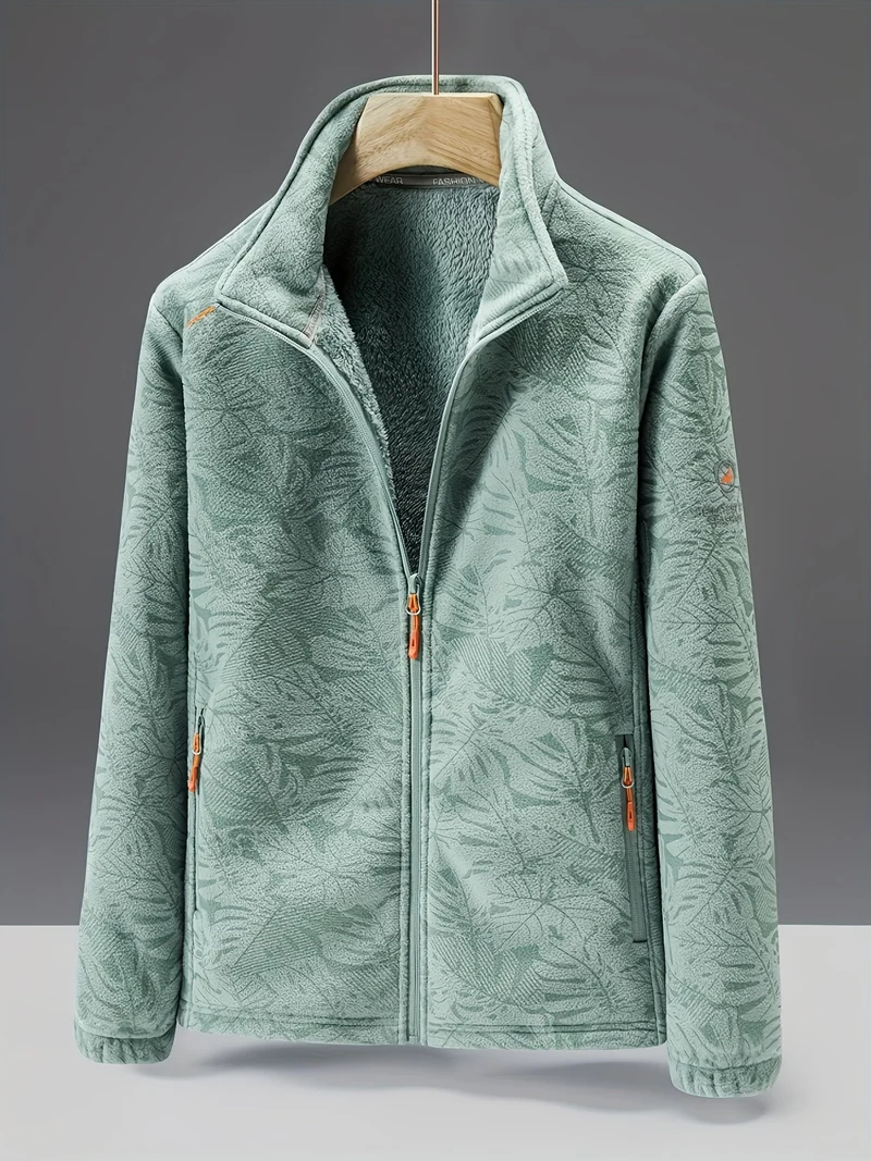 Damen-Fleecejacke mit durchgehendem Reißverschluss | Outdoor-Jacke mit Rollkragen
