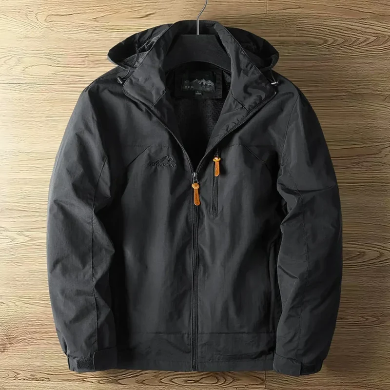 Regenjacke Herren Wasserdicht Mit Kapuze | Leichte Outdoorjacke Mit Reißverschluss