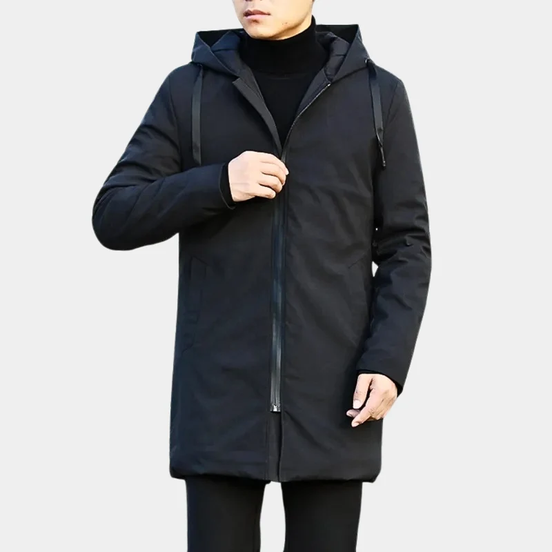 Regenjacke Herren Mit Kapuze | Gefütterter Übergangsmantel Winter