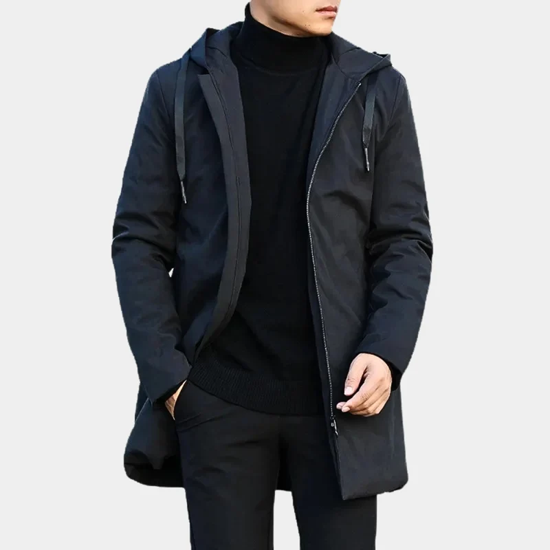 Regenjacke Herren Mit Kapuze | Gefütterter Übergangsmantel Winter