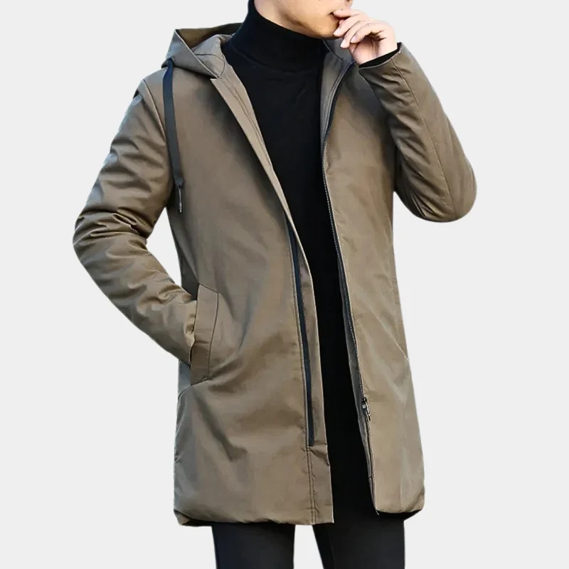 Regenjacke Herren Mit Kapuze | Gefütterter Übergangsmantel Winter