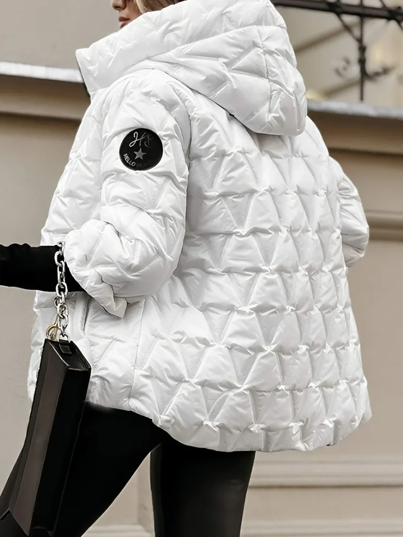 Damen Steppjacke mit Kapuze und Reißverschluss