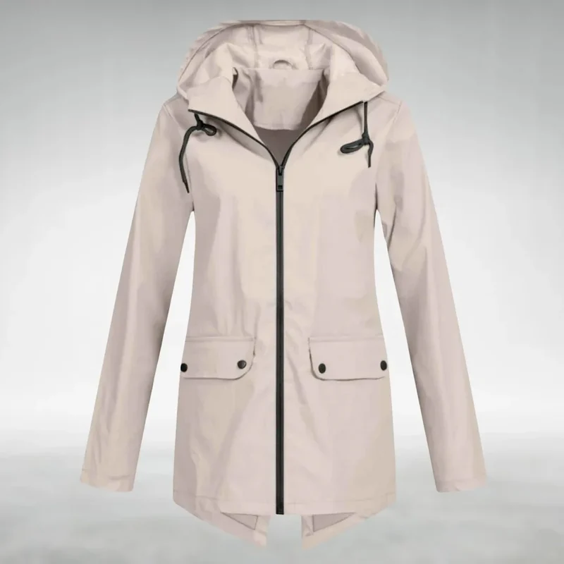 Damen Regenjacke mit verstellbarer Kapuze