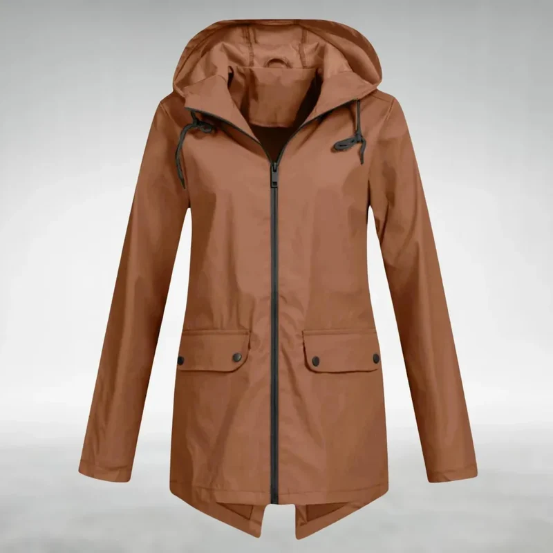 Damen Regenjacke mit verstellbarer Kapuze