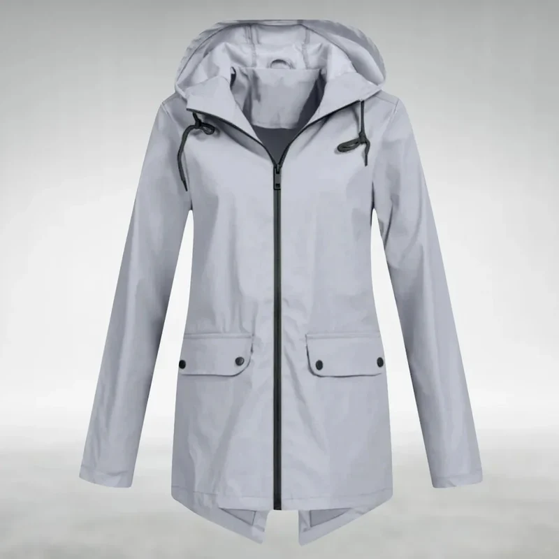 Damen Regenjacke mit verstellbarer Kapuze