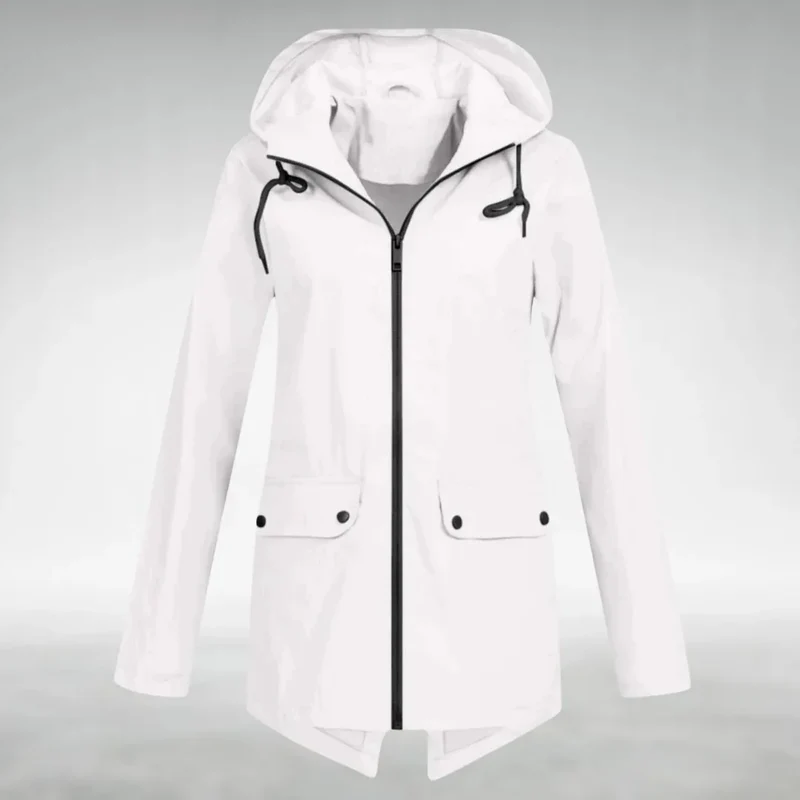 Damen Regenjacke mit verstellbarer Kapuze