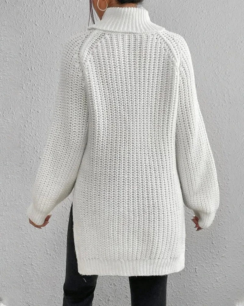 Damen Rollkragenpullover mit lockerer Passform