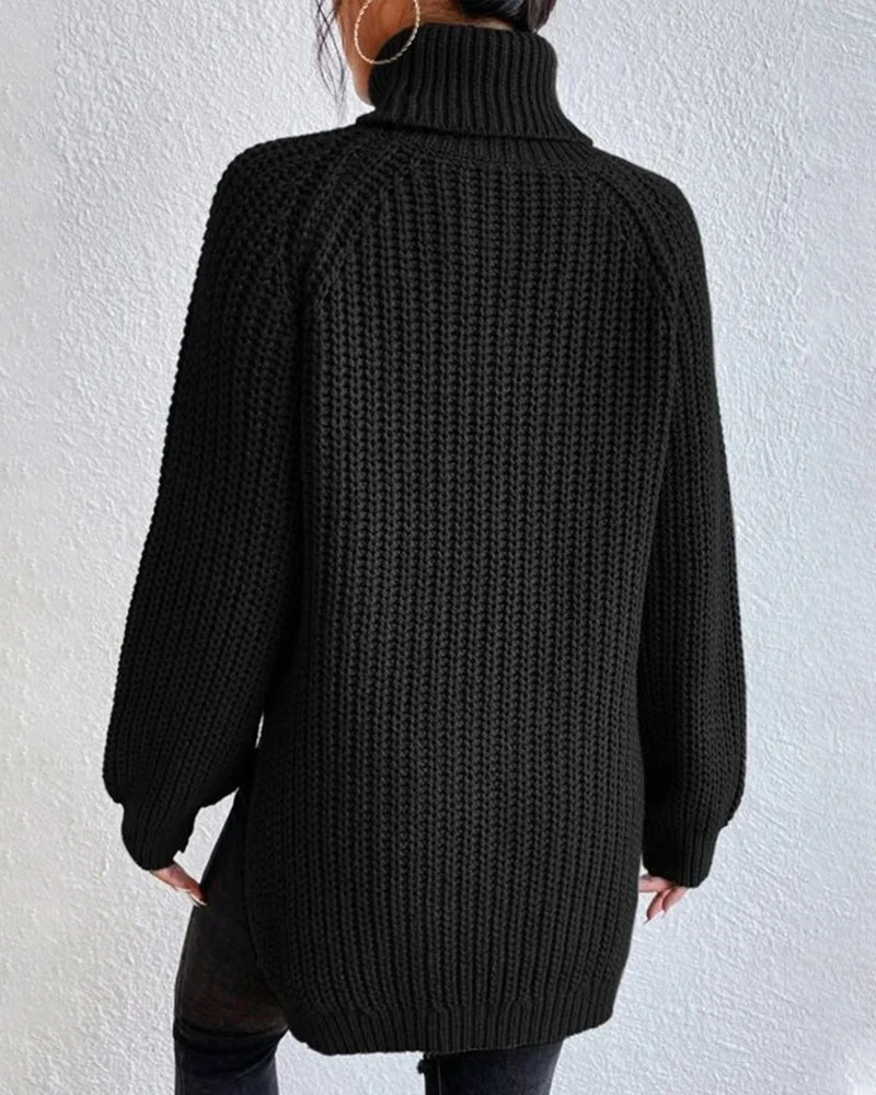 Damen Rollkragenpullover mit lockerer Passform