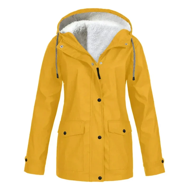 Damen Regenjacke mit Futter und Kapuze
