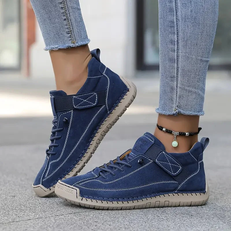Damen Sneakers mit Schnürung und verstärkter Sohle