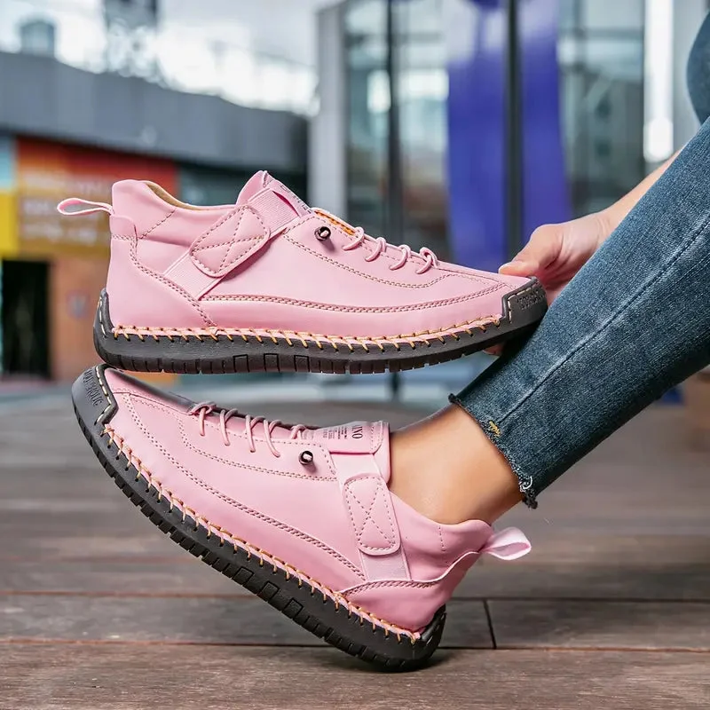 Damen Sneakers mit Schnürung und verstärkter Sohle