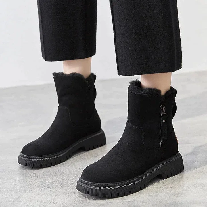 Damen Winterboots mit Futter und robuster Sohle