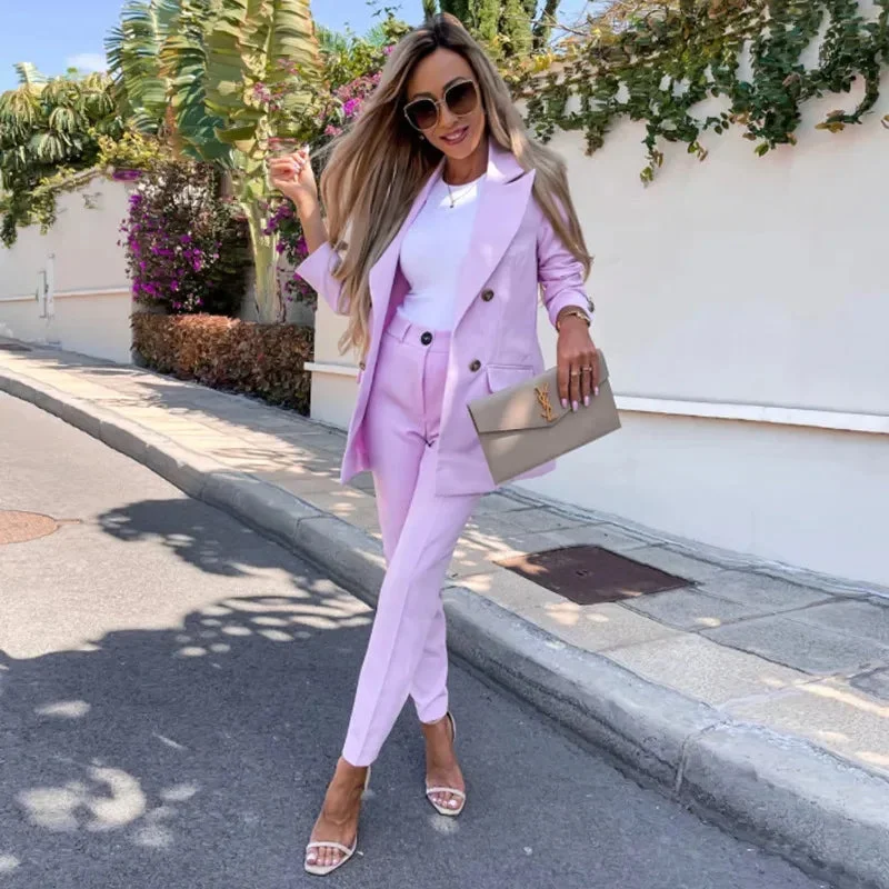 Damen Anzug Set mit Blazer und Hose