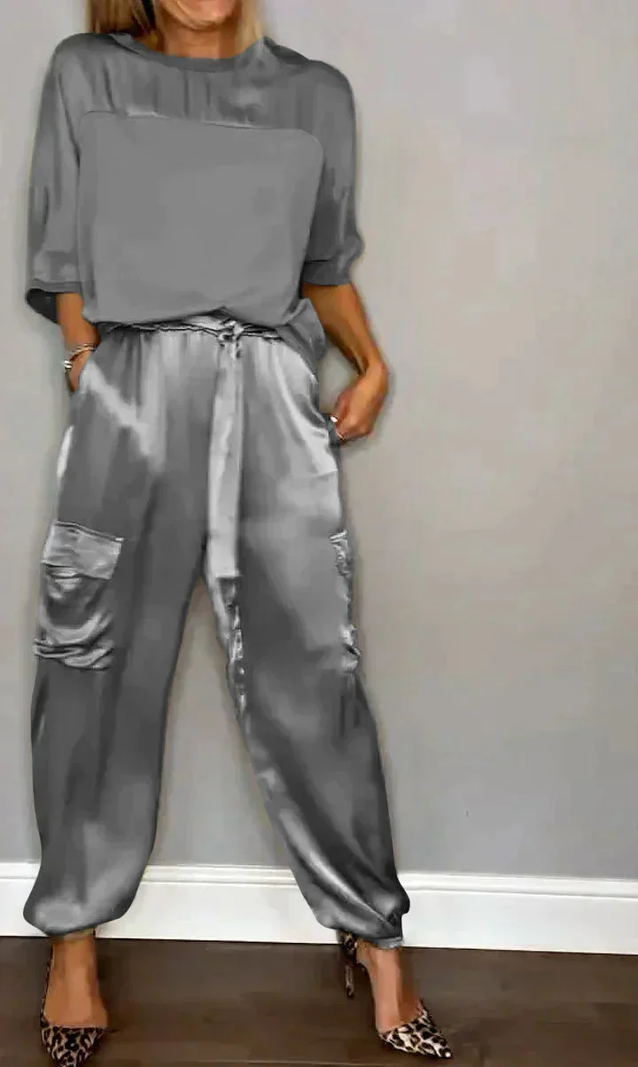 Damen Zweiteiler mit Oberteil und Cargohose