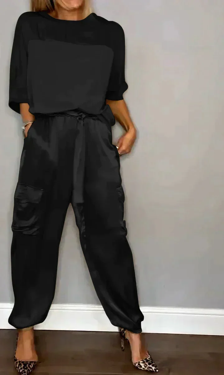 Damen Zweiteiler mit Oberteil und Cargohose