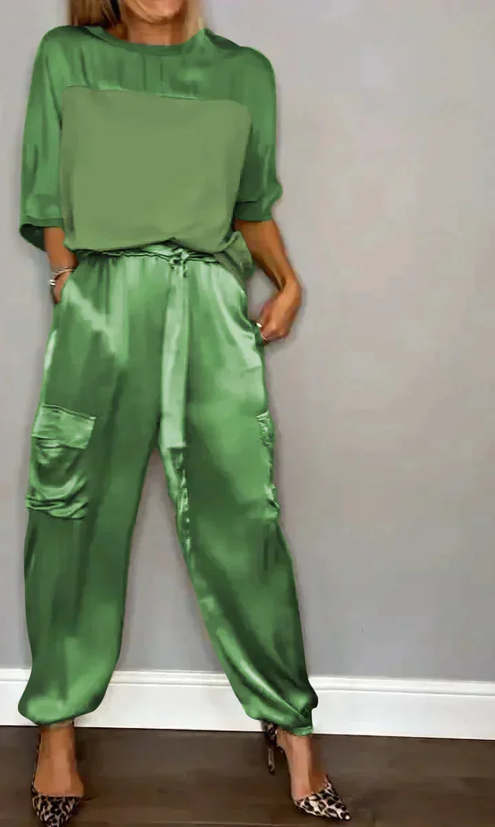 Damen Zweiteiler mit Oberteil und Cargohose