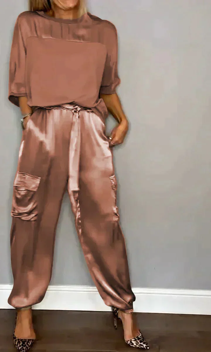 Damen Zweiteiler mit Oberteil und Cargohose