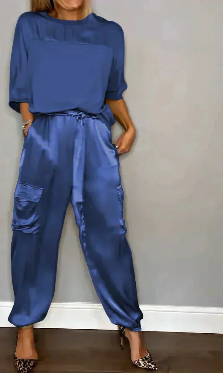 Damen Zweiteiler mit Oberteil und Cargohose
