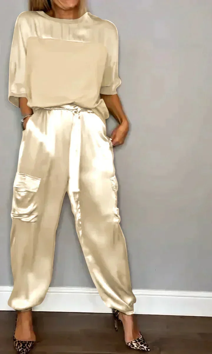 Damen Zweiteiler mit Oberteil und Cargohose