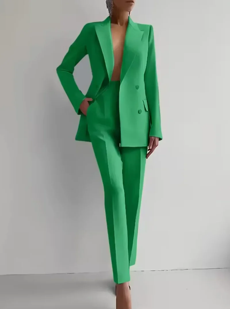 Eleganter zweiteiliger Damenanzug mit Blazer und Plisseehose