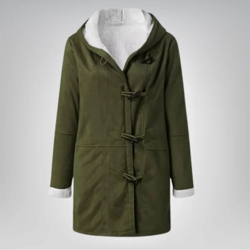 Damen Fleecejacke mit Kapuze und Taschen