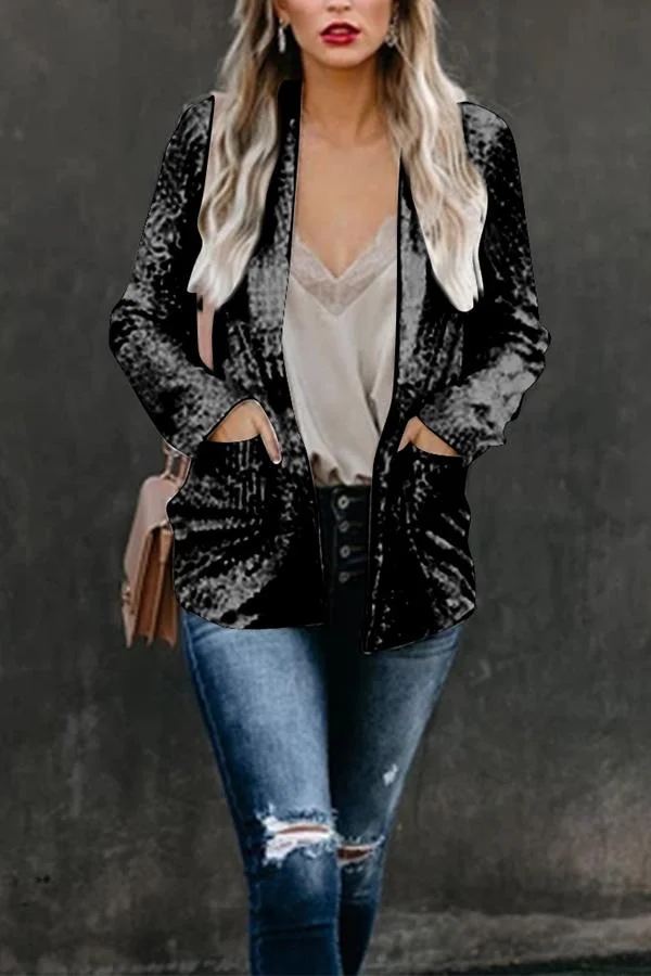 Eleganter Damenblazer mit Pailletten