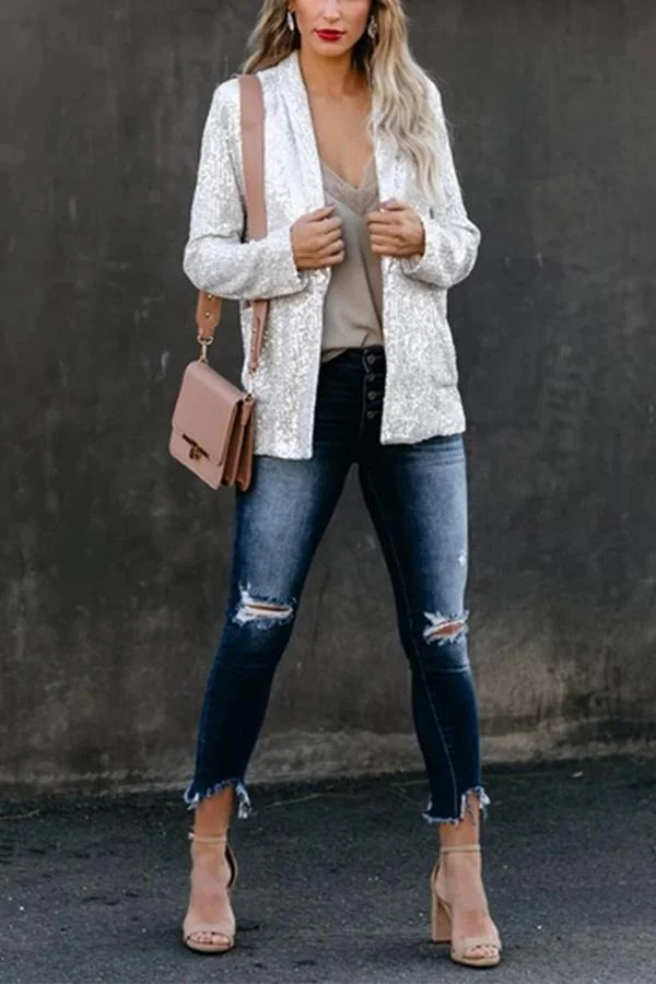 Eleganter Damenblazer mit Pailletten