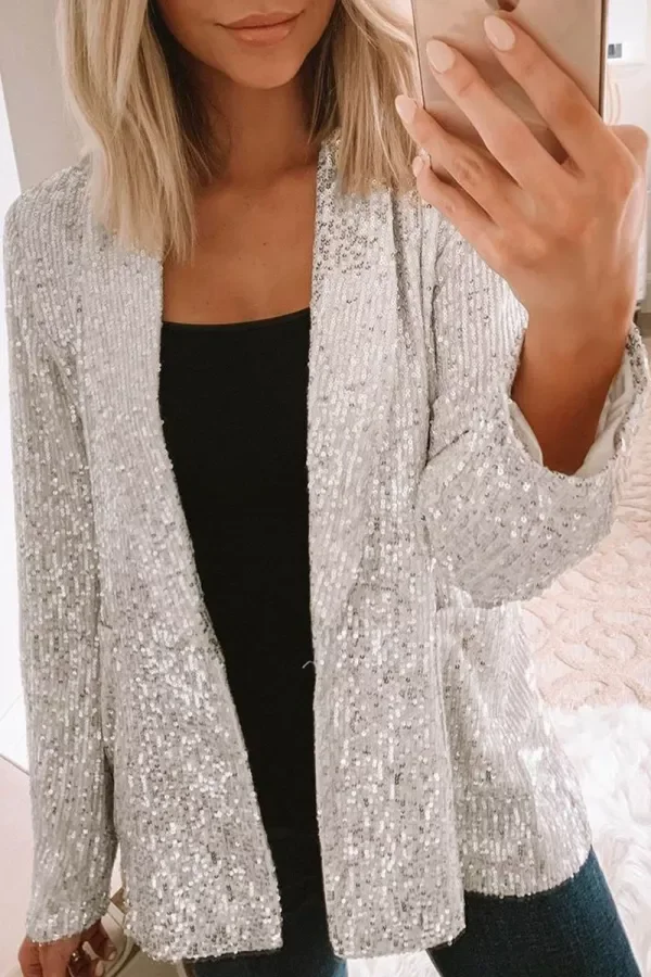 Eleganter Damenblazer mit Pailletten