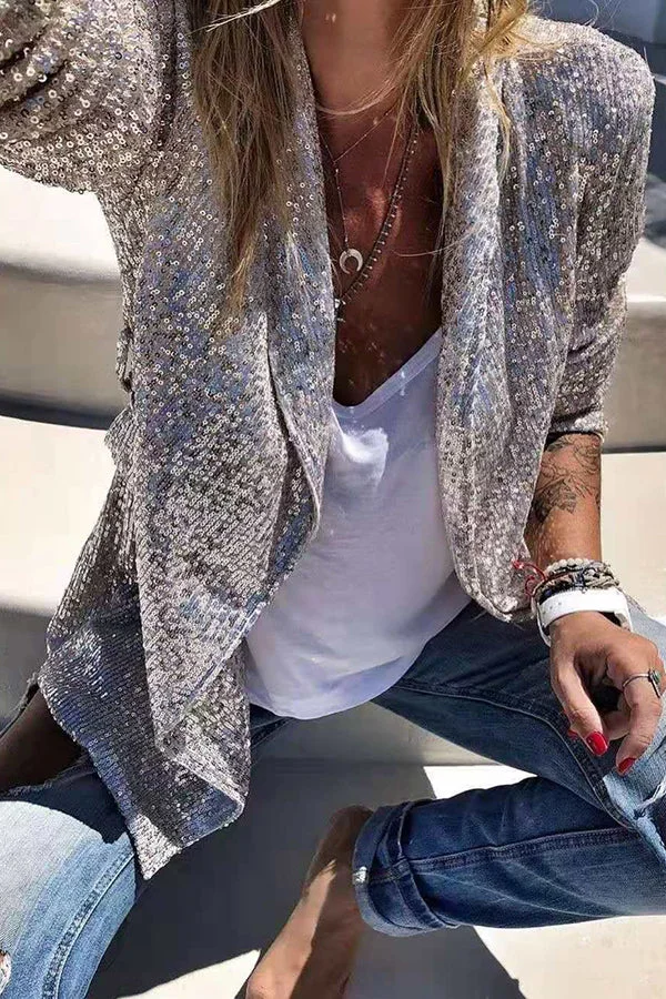 Eleganter Damenblazer mit Pailletten