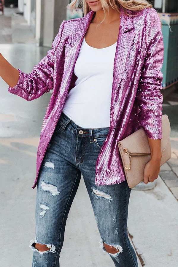 Eleganter Damenblazer mit Pailletten