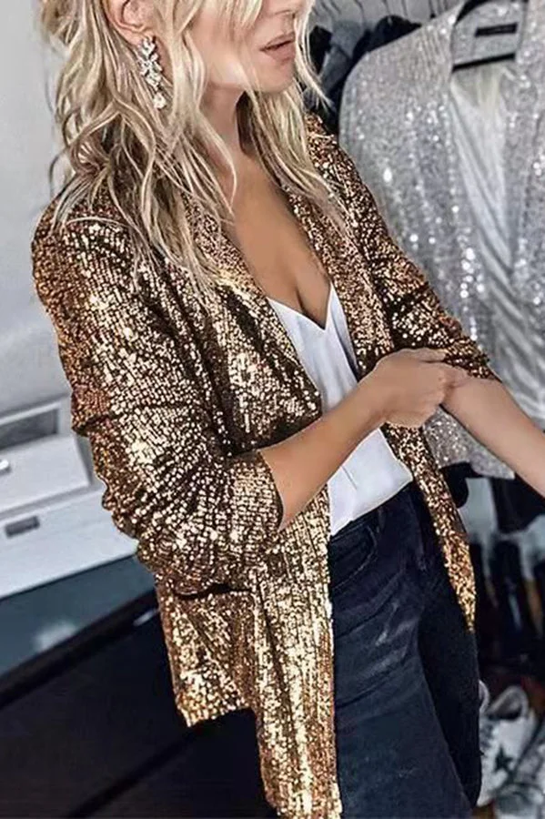 Eleganter Damenblazer mit Pailletten