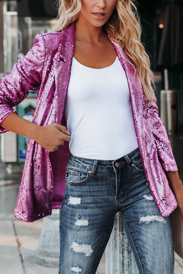 Eleganter Damenblazer mit Pailletten