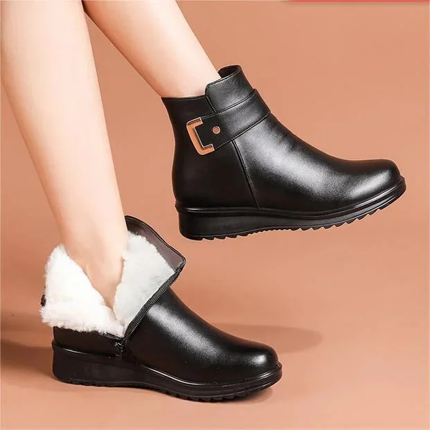 Winterschuhe Damen | Knöchelhoch Mit Metallschnalle