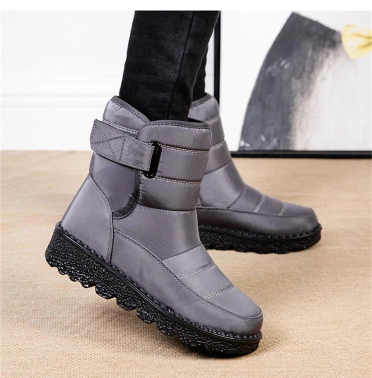 Winterschuhe Damen | Mittelhoch Mit Klettverschluss