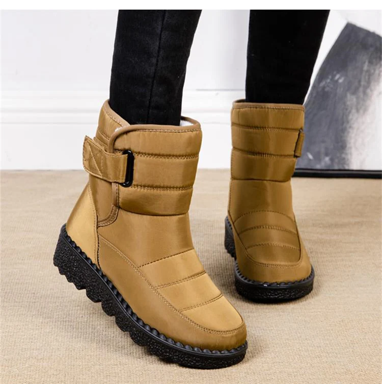 Winterschuhe Damen | Mittelhoch Mit Klettverschluss