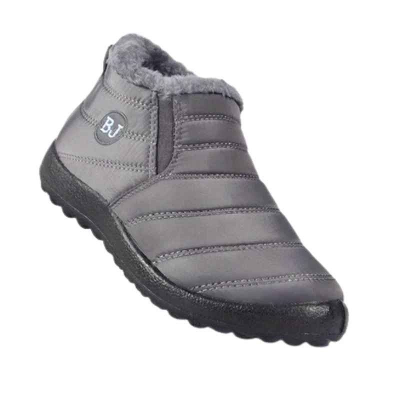 Winterschuhe Damen| Flach Knöchelhoch Mit Rundkappe