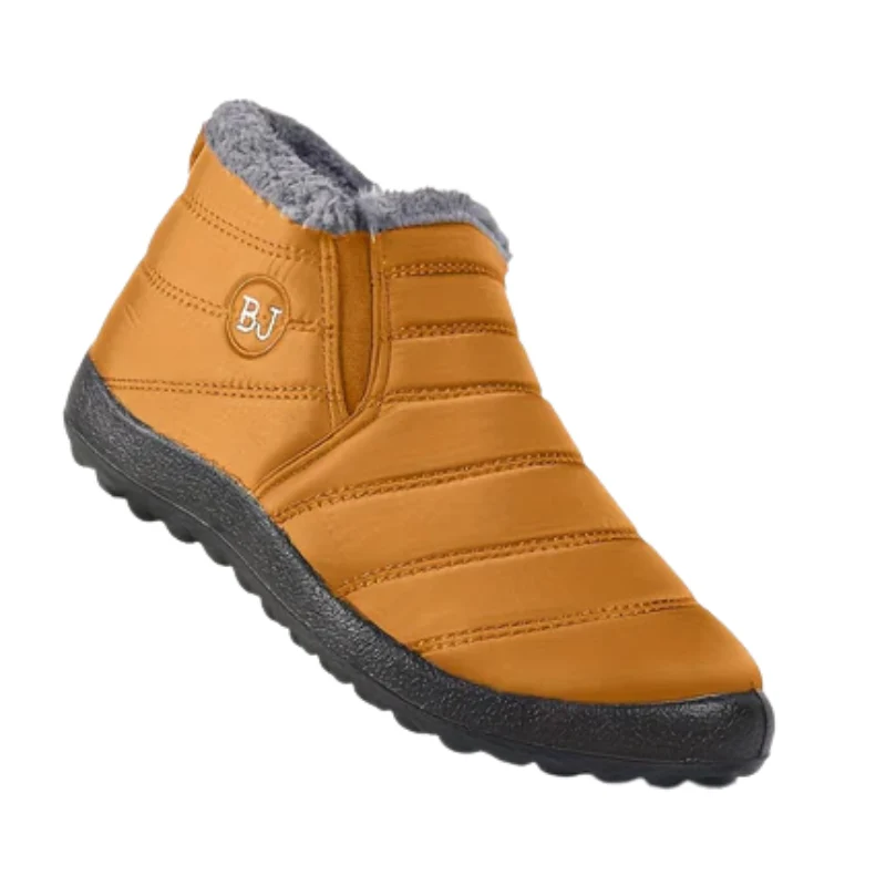Winterschuhe Damen| Flach Knöchelhoch Mit Rundkappe