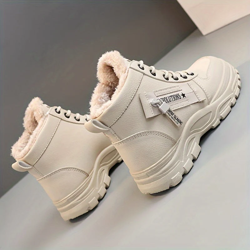 Winterschuhe Damen Stiefel | High-Top mit Lace-Up und Profilsohle
