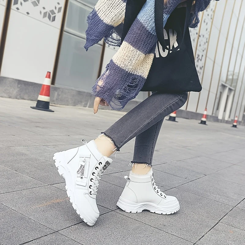 Winterschuhe Damen Stiefel | High-Top mit Lace-Up und Profilsohle