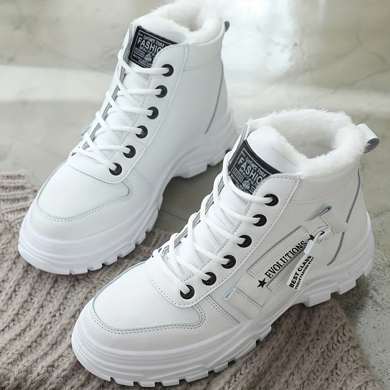 Winterschuhe Damen Stiefel | High-Top mit Lace-Up und Profilsohle