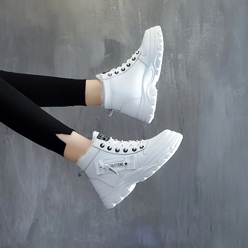 Winterschuhe Damen Stiefel | High-Top mit Lace-Up und Profilsohle