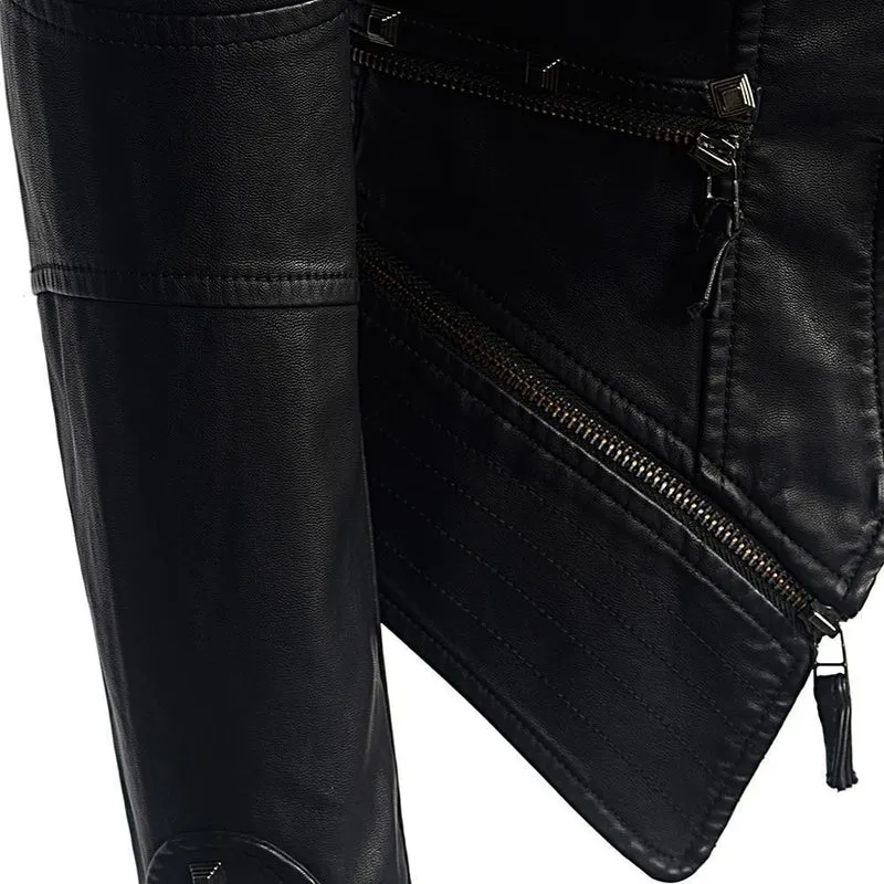 Bikerjacke Damen Slim Fit | Mit Reißverschluss für den Alltag