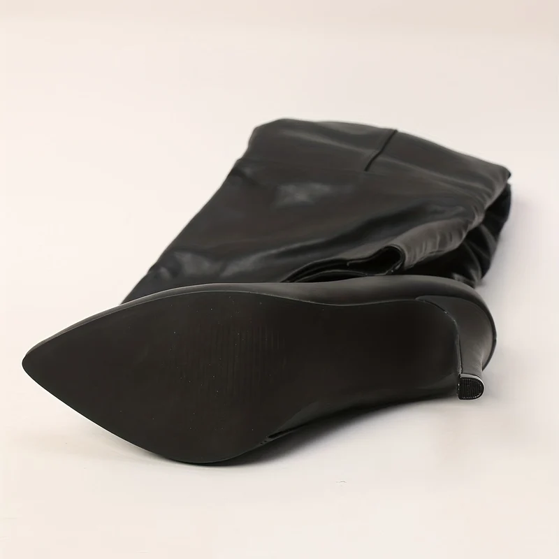 Overknee Stiefel Damen | Spitze Zehenform mit Seitlichem Reißverschluss