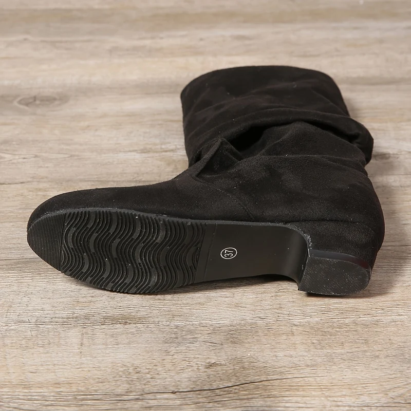 Overknee Stiefel Damen | Runder Zehenbereich mit Hohem Schaft