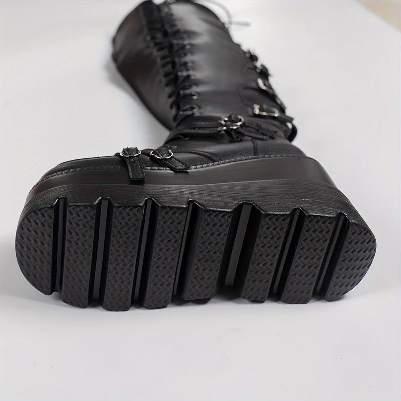 Overknee Stiefel Damen | Mittlerer Blockabsatz mit Schaft